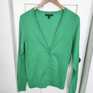 Banana Republic  V-Neck Cardigan.Size- M, Cotton/Silk.Small stains on the sleeve